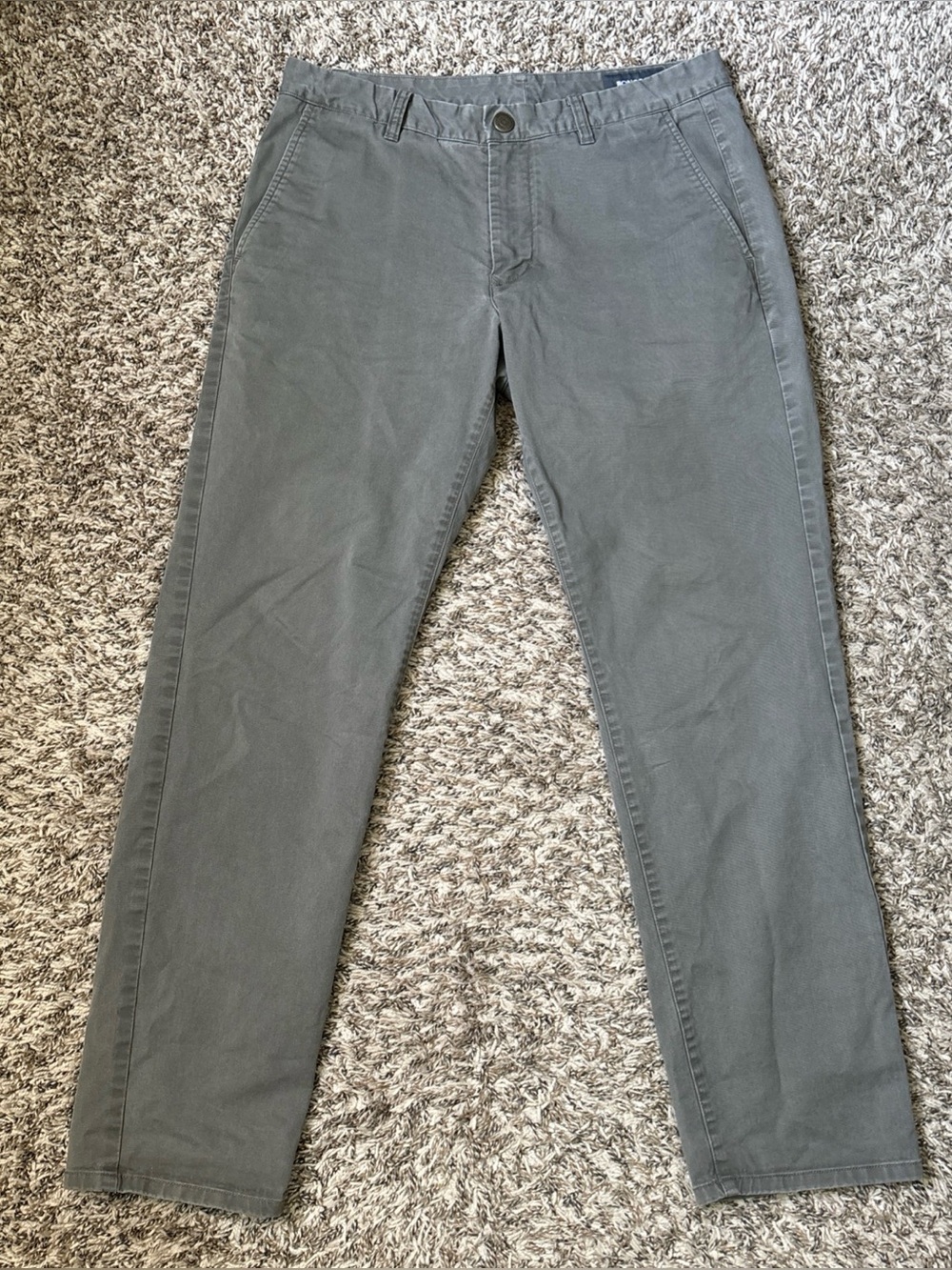 Bonobos Charcoal Pants with Light Blue Patterned Lining